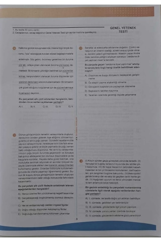 2026 KPSS ÖSYM Arşivi Çıkmış Soru Karma Genel Yetenek Genel Kültür D. Çözümlü Deneme 10/5.Kitapçık