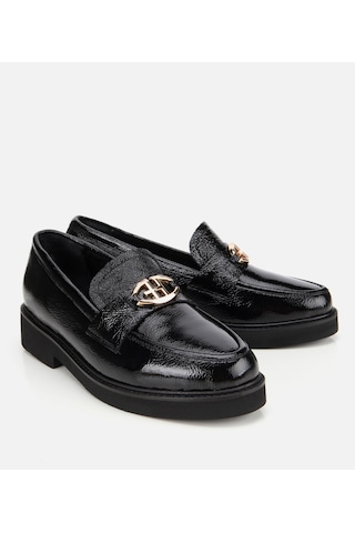 Hotiç Kadın Rugan Deri Siyah Tokalı Klasik Loafer 01ayh312860a100 01ayh312860a100 Siyah