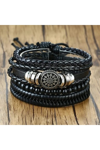 Gogoey Dbs3737 Erkek Deri Bileklik Çok Renkli