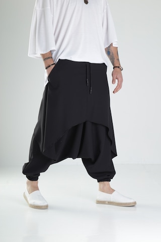 Cocopelli Oversize Şalvarlı Samurai Pantolon Coc1456 Siyah