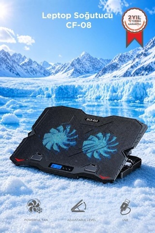 Delux Serisi Veri Bilgisayar İs Laptop Soğutucu Cf08 Siyah