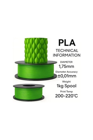 Pla+ Filament 1.75mm 1 Kg - Açık Yeşil Genel