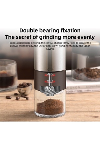 Bloomnest Elektrikli Kahve Çekirdeği Öğütücü 25g Kapasiteli Sessiz Seramik Çekirdek Tip-c Şarjlı Temizleme Fırçalı Mavi