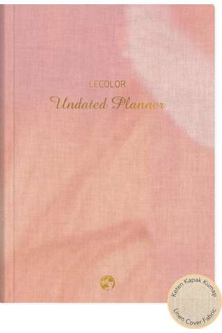Keten Ciltli Süresiz Planlayıcı Pembe 17x24 Çok Renkli