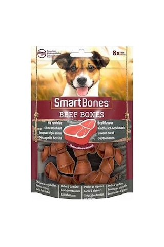 Smartbones Sığır Etli Mini Düğüm Kemik 8'li 128gr