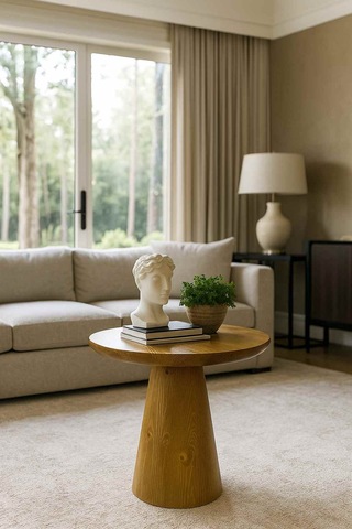 Modern Tarz Ahşap Orta Sehpa Ahşap Renk Şık Görünüm Meşe