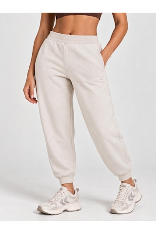Hummel Dellax Pants 932524-9719 Krem Kadın Eşofman Altı