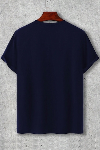Erkek Boğa Silüet Baskılı Oversize Tshirt Lacivert
