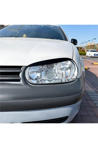 Vw İçin Fit Golf İçin Fit 4 Yüksek 4 Golf İçin Fit Mk4 Far Kaş Araba Sticker Dış Değişiklik Karbon Fiber Deseni Siyah