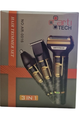 Artıtech Professıonal Traş Makinesi 3 Başlıklı Saç Sakal Düzeltici Ar-0016