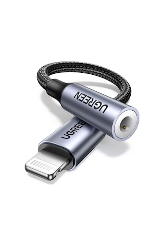 Ugreen Mfi Sertifikalı Lightning To 3.5mm Aux Dönüştürücü Adaptör, Siyah, 30756