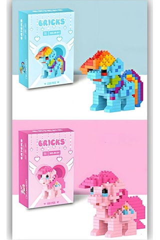 Brıcks My Little Pony Rainbow Dash & Pinkie Pie İkili Yapı Blokla