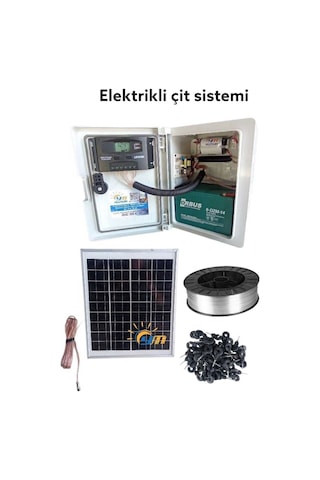 Yüzüak Güneş Panelli Elektrikli Çit Sistemi Paket Yabani Havyan Domuz Kovucu Sistemi