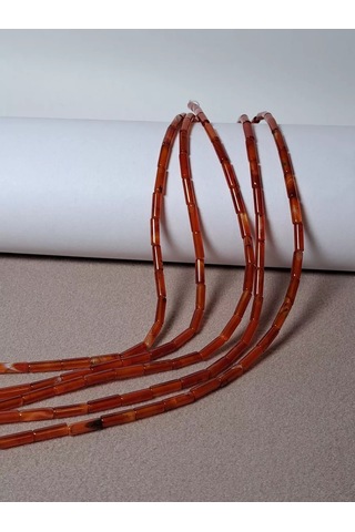 Beautiful Stones Tubular Kırmızı Jasper Boncuklar 202688946