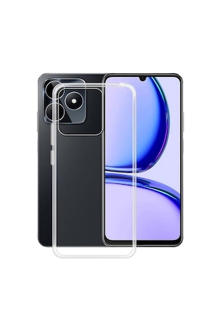 Realme Uyumlu C53 Kapak 1mm Süper Silikon Şeffaf Kılıf