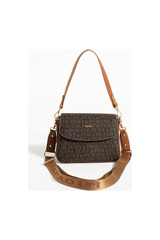 Just Polo Kadın Su Geçirmez Ayarlanabilir Askılı Lüks El & Omuz Çantası Shoulder Bag Ebat: 25 X 15 Cm Kahverengi - Taba 16968256