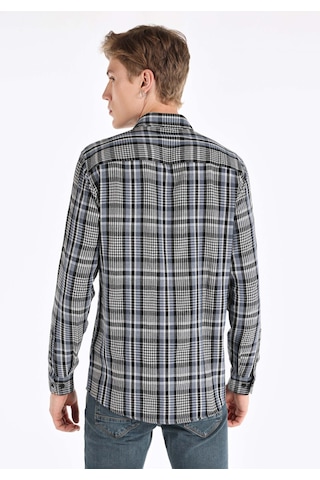 Colin's Colins Regular Fit Shirt Neck Ekoseli Erkek Mavi Uzun Kol Gömlek Cl1065946 Q1.v1 Ble Mavi