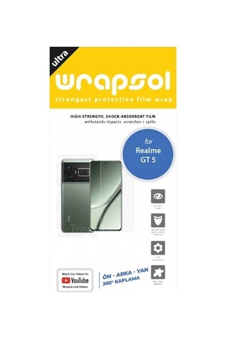 Realme Gt5 Ön, Arka Ve Yan 360 Derece Tam Kaplama Poliüretan Film