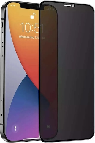 Apple iPhone Uyumlu 12 Pro Max Hayalet Ekran Koruyucu 9h Tam Kapatan Gizleyen Kırılmaz Cam