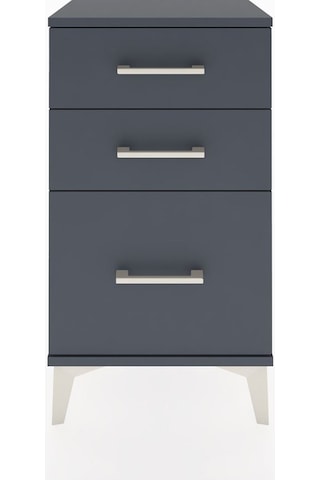 Arges Komodin 3 Çekmeceli 44x30x80 Antrasit-antrasit Antrasit