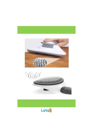 Otomatik Temizlenen Kedi Köpek Tüy Tarama Fırçası Gri