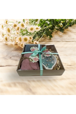 Anneler Günü Hediyesi 2 Adet Lüks Havlu Ve Dekoratif Kokulu Mum