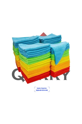4'lü Toz Bezi 30x30 Cm, Oto Temizlik Bezi, Mutfak Bezi, Toz Bezi, Mikrofiber Bez, Sihirli Bez Çok Renkli