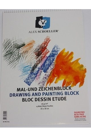 Alex Schoeller Resim Defteri 25X35 Spiralli 165 Gr 15 Yaprak Alx- N11.420