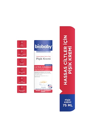 Biobaby Hassas Bebek Cildine Özel Pişik Kremi 75 Ml