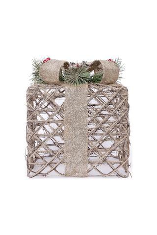 Yargıcı Işıklı Yılbaşı Süsü 20x20x20 Cm 25knha1125t St