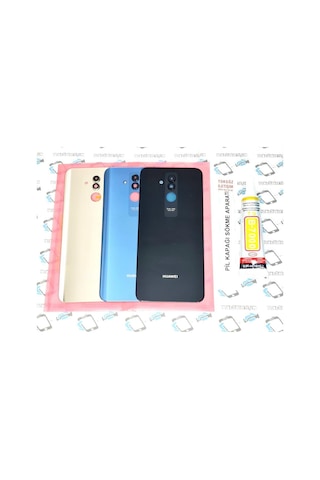 Tkgz - Mate 20 Lite Arka Pil Batarya Kapağı (Cam Kamera Lensi) (336563967) Altın