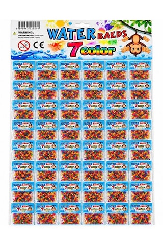 4000 Adet 48 Paket Su Maymunu 7 Farklı Renkler Suda Büyüyen Maymuncuk Akvaryum Boncuklar 4000 Pcs