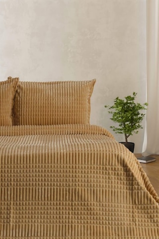 Merinos Modern Line 2 Parça Battaniye Seti - Bej