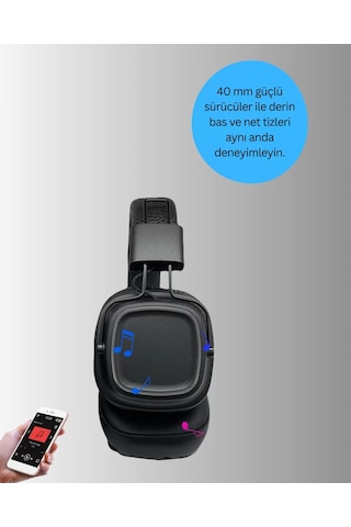 Northcity Kablosuz Kulak Üstü Bluetooth Kulaklık - Yeni Nesil Ergonomik Tasarım Ve Derin Bass