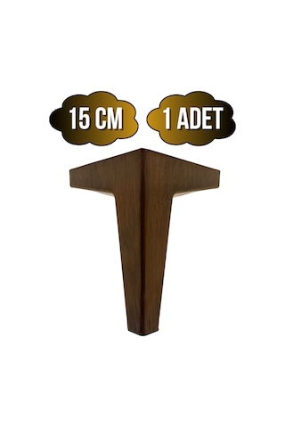 Serçe Düz 15cm Plastik Ayak Mobilya Masa Ve Dolap Ayağı 15cm Ahşap Rengi 1 Adet Ahşap Rengi