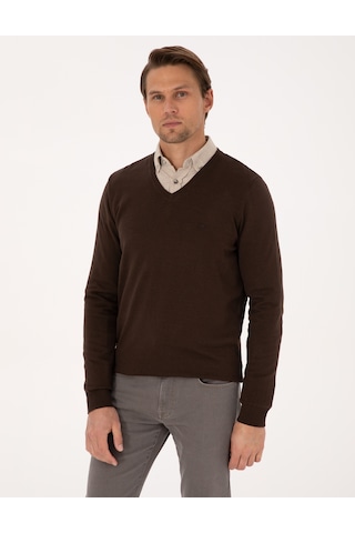 Pierre Cardin Erkek Kahverengi Kazak /triko 50314190-vr029 Kahverengi