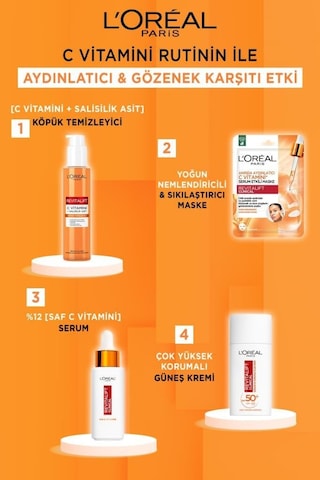 L'oreal Paris Revitalift Clinical Anında Aydınlatıcı C Vitamini Serum Etkili Maske