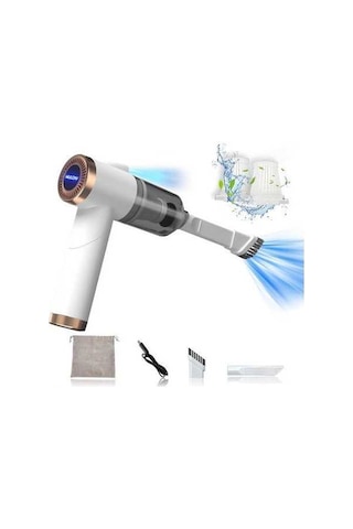 Fortunelane Q8 9000pa Güçlü Emişli Süpürgesi, Katlanabilir Led Işıklı, Ev & Araç Kullanımı