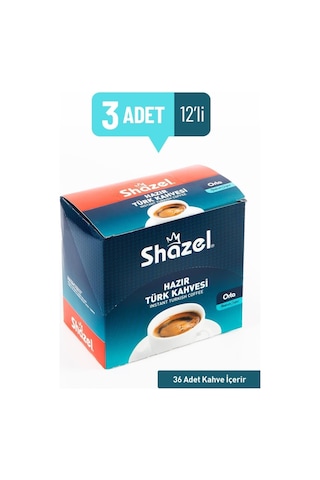 Shazel Ofis Seti Hazır Orta Türk Kahvesi 10 X 9 Gr X 3 Adet Türk Kahvesi