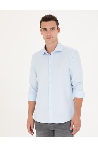 Pierre Cardin Erkek Açık Mavi Gömlek Desenli 50275684-vr003 Açık Mavi