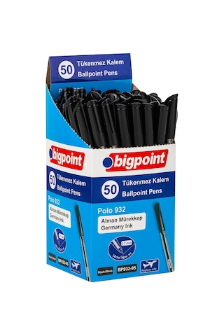 Bigpoint Tükenmez Kalem Polo 0.7mm Siyah 50'li Kutu