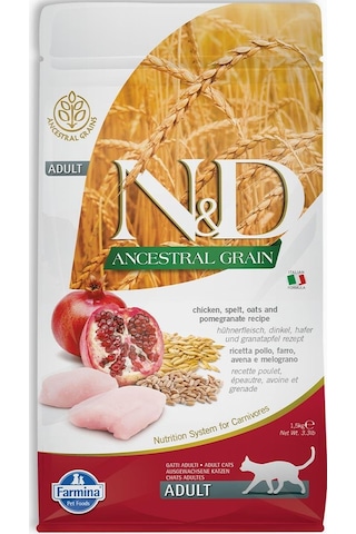 N&D Düşük Tahıllı Tavuklu ve Narlı Kısırlaştırılmış Yetişkin Kedi Maması 5 KG