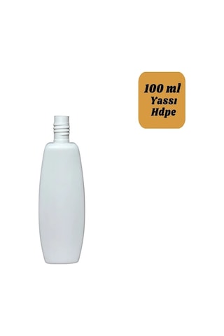 100 Cc Yassı Hdpe Şişe Kapak Dahil Aseton, Solüsyon, Kimyasal Ve Kozmetik Kullanımı Için Dayanıklı Boş Plastik Şişe 100 Adet Şeffaf