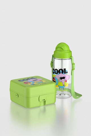 Renga Leya Kral Şakir Desenli 1000 Ml Çocuk Beslenme Kabı Ve 500 Ml Suluk Seti 222051 Yeşil Yeşil