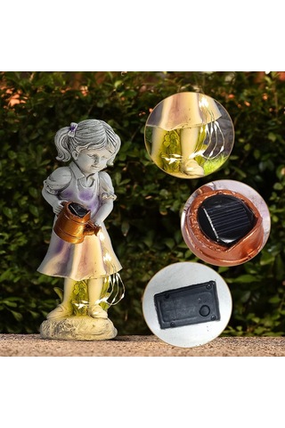 Peri Bahçe Heykelleri Açık Dekor, Güneş Işıkları İle Melek Figürinler Reçine Yard Sanat