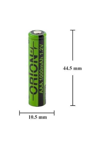Orion 1.2v Aaa 1000mah Ni-mh Puntolu Şarj Edilebilir Batarya Pili