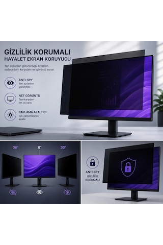 Dell Pro E2425hsm 23.8 İnç İle Uyumlu Hayalet Ekran Koruyucu, Yandan Görünmeyen Anti-spy