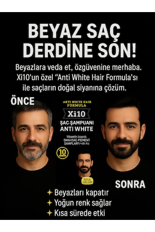 Xi10 Beyaz Kapatıcı Şampuan 300 ML