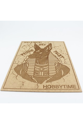 Anubis Motifli Drybrush Paleti, Mdf Üzeri Lazer Kazıma, 21x30 Cm.