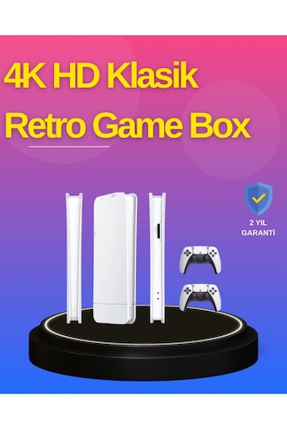 Hdmı Çıkışlı Kablosuz 2 Kollu 4k Retro Oyun Kutusu -